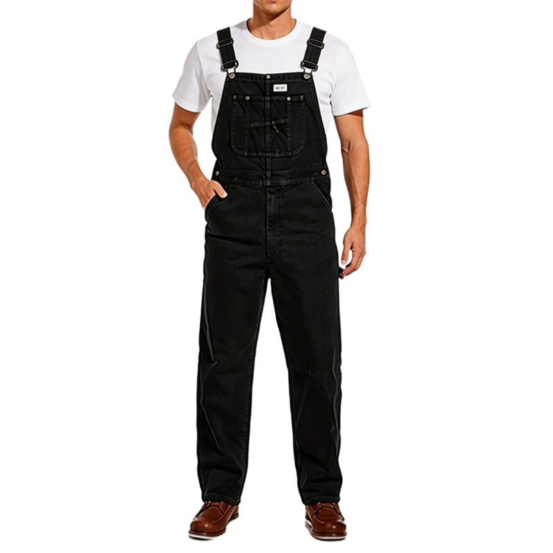 🤲Last Day Promotion🔥Men's Denim Bib Overalls, Workwear with Adjustable Straps and Convenient Tool Pockets