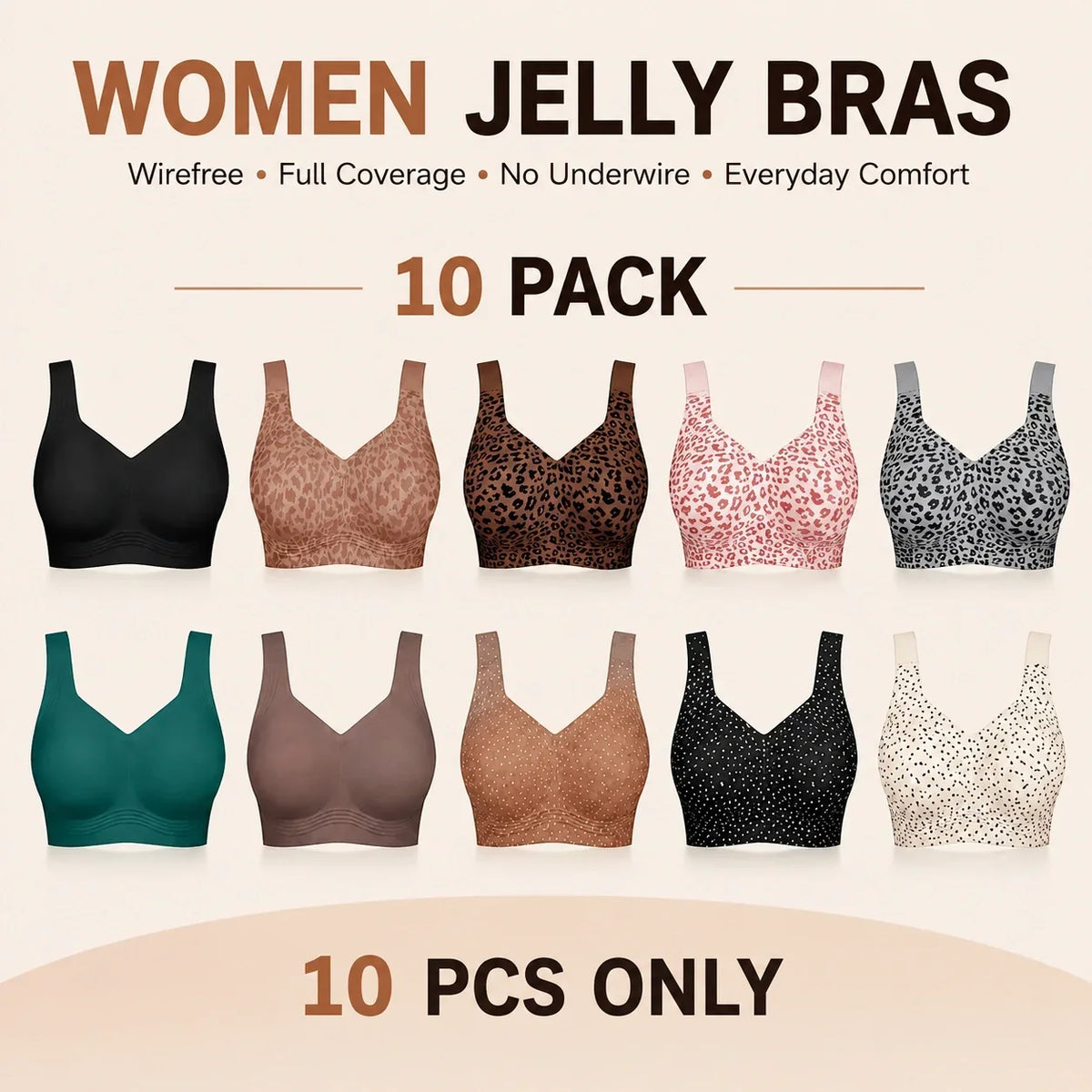 🤲Limited-Time Offer - Women Jelly Bras Wirefree Full Coverage No Underwire