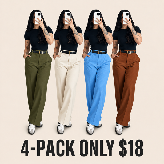 🤲Women's High Waisted Straight Leg Suit Pants Flowy Drape Casual Office Long Trousers with Slimming Effect for Daily Versatile Wear