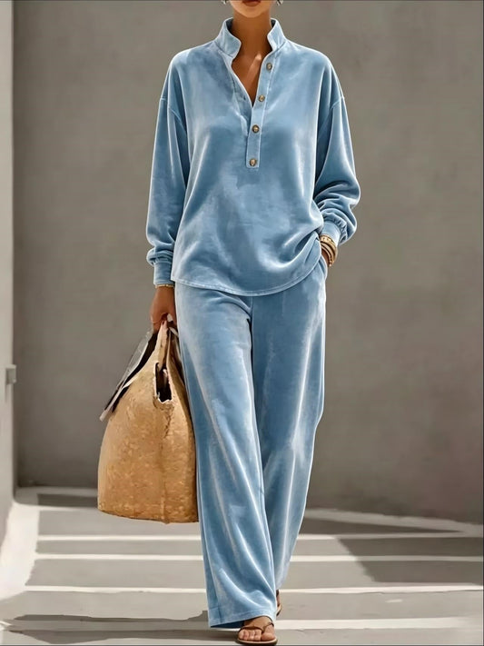 🤲New Arrivals🔥Loose And Cozy Velvet Two-piece Set (top And Pants)
