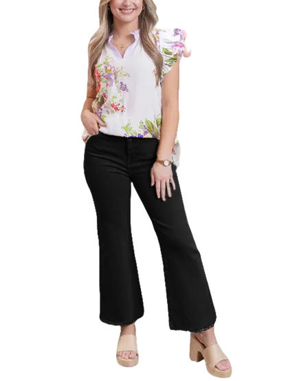 🤲 Women's High-Waisted Cropped Flare Pants 👖