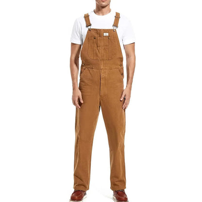 🤲Last Day Promotion🔥Men's Denim Bib Overalls,  Workwear with Adjustable Straps and Convenient Tool Pockets
