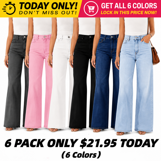 🤲Rise Baggy Stretchy Wide Leg Jeans