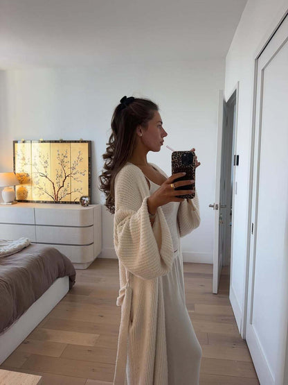 🌷Women's Thickened Thermal Lined Plush Bathrobe with Pockets - Oversized Casual Loungewear
