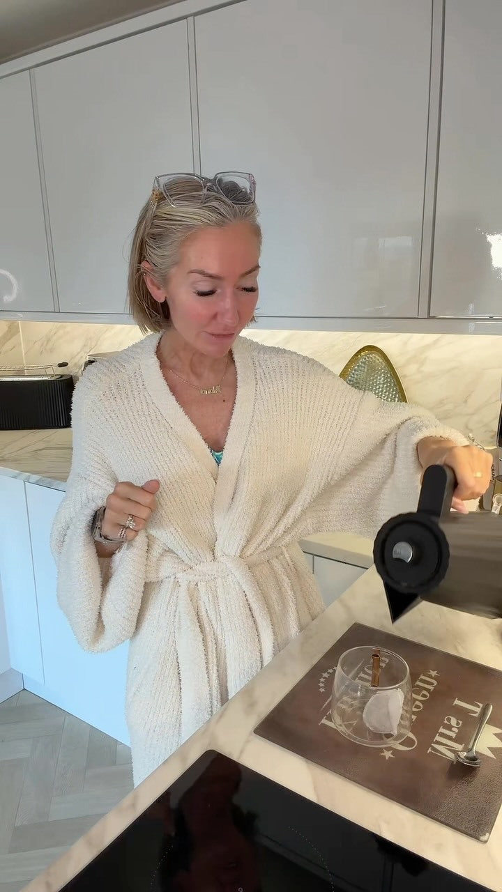 🌷Women's Thickened Thermal Lined Plush Bathrobe with Pockets - Oversized Casual Loungewear