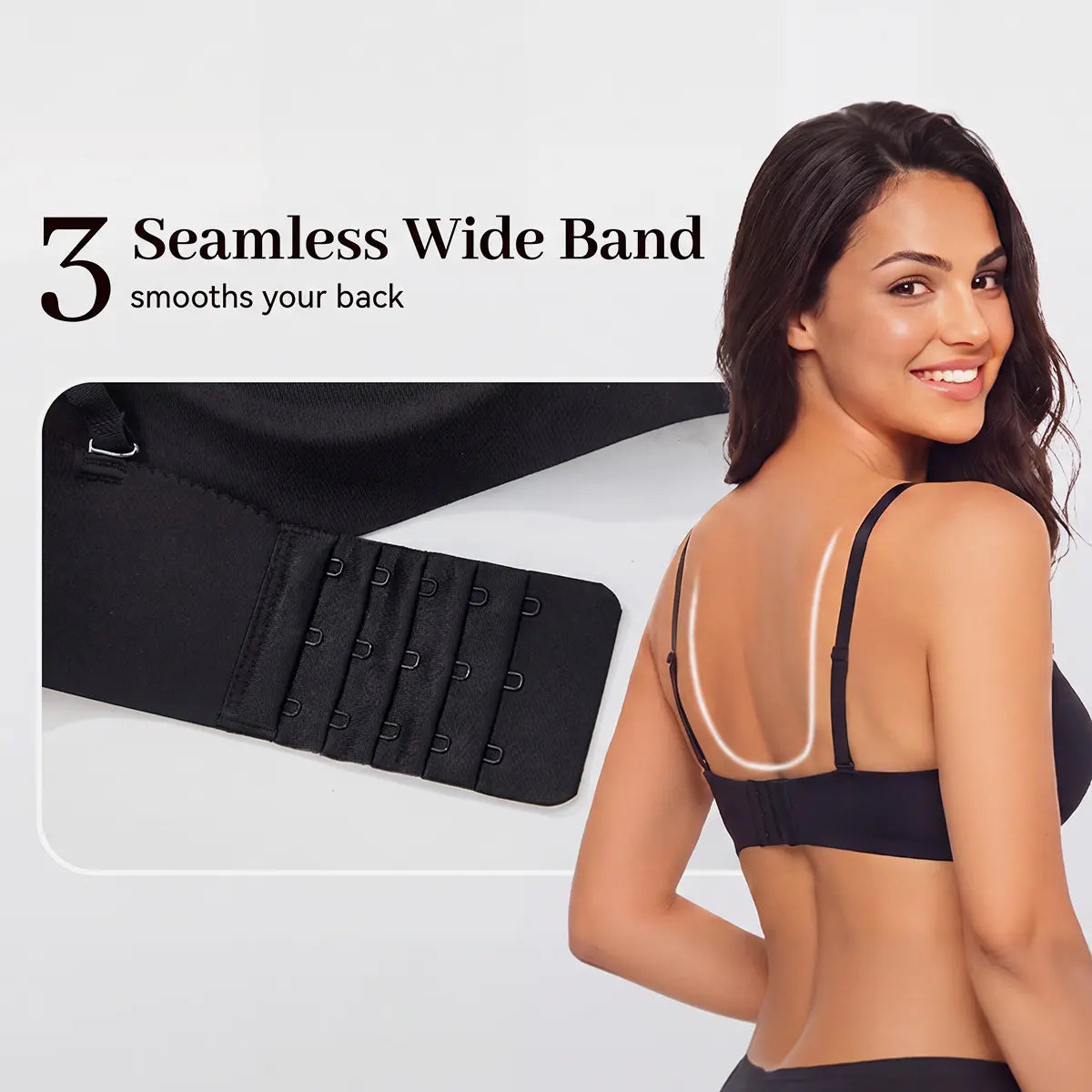 LUCKMEEY Drawstring Push Up Bra Wireless Lace Up