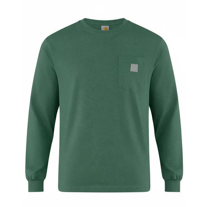 🤲Men's Heavyweight Long-Sleeve Pocket T-Shirt – Relaxed Fit Everyday Casual Tee | Big & Tall Available