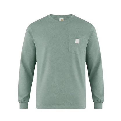 🤲Men's Heavyweight Long-Sleeve Pocket T-Shirt – Relaxed Fit Everyday Casual Tee | Big & Tall Available