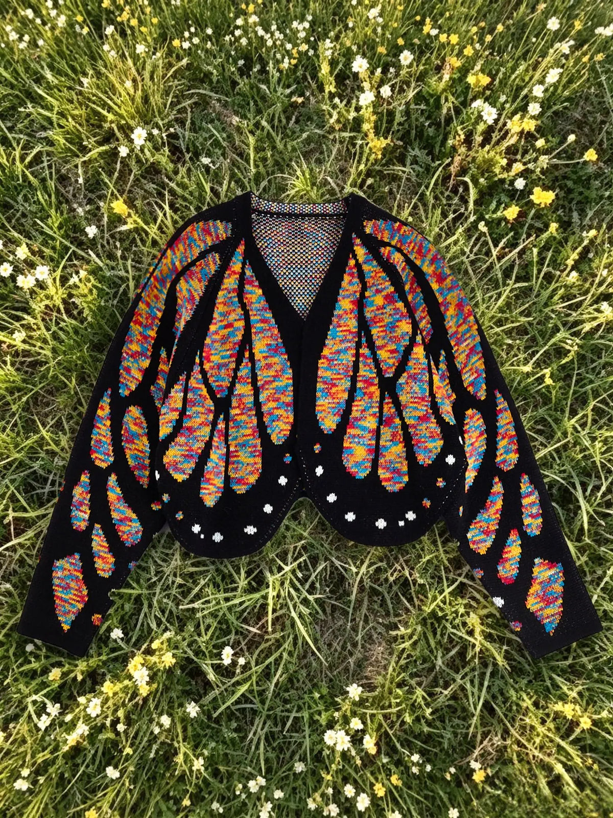 Women's Butterfly Wings Knit Cardigan, Loose Fit
