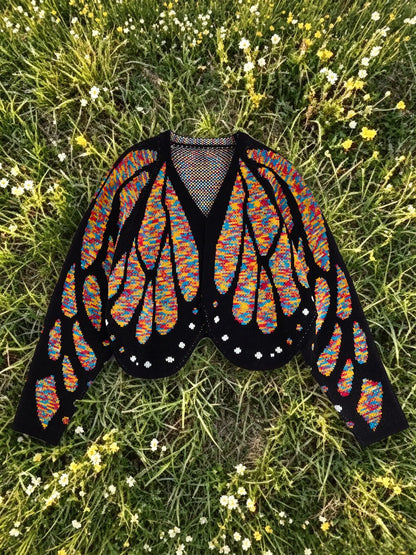 Women's Butterfly Wings Knit Cardigan, Loose Fit