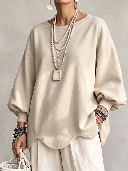 🤲LAST DAY SAVE 49% ⏰Oversized Sweatshirt With A Wavy Hem