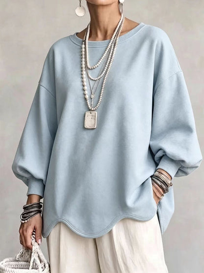 🤲LAST DAY SAVE 49% ⏰Oversized Sweatshirt With A Wavy Hem