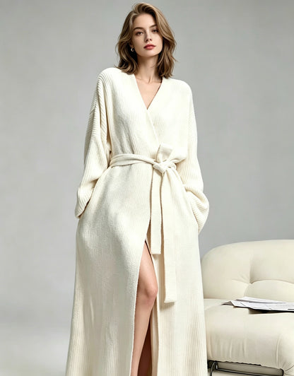 🌷Women's Thickened Thermal Lined Plush Bathrobe with Pockets - Oversized Casual Loungewear