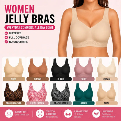 🤲Limited-Time Offer - Women Jelly Bras Wirefree Full Coverage No Underwire