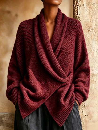 🤲LAST DAY SAVE 49% ⏰Chic Shawl Colla Lime Green Oversized Knitwear