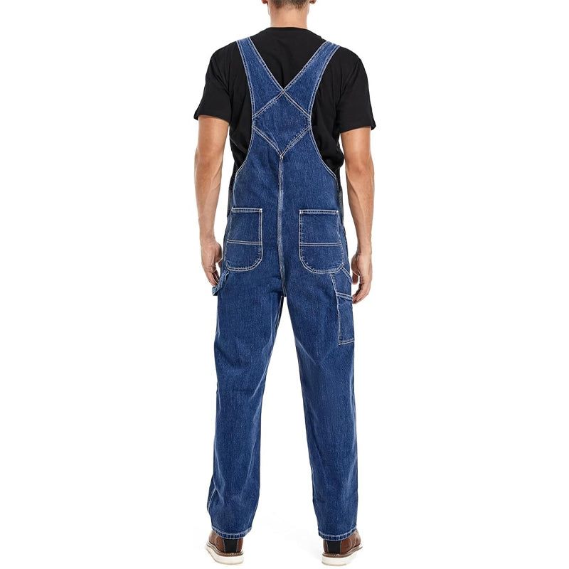 🤲Last Day Promotion🔥Men's Denim Bib Overalls,  Workwear with Adjustable Straps and Convenient Tool Pockets