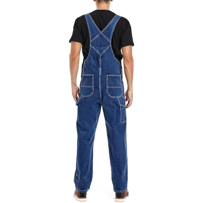 🤲Last Day Promotion🔥Men's Denim Bib Overalls,  Workwear with Adjustable Straps and Convenient Tool Pockets