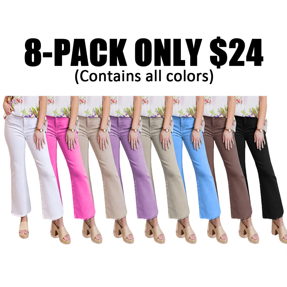 🤲 Women's High-Waisted Cropped Flare Pants 👖