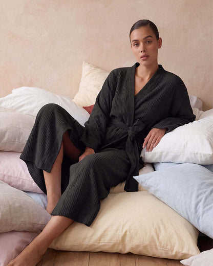 🌷Women's Thickened Thermal Lined Plush Bathrobe with Pockets - Oversized Casual Loungewear
