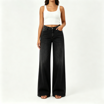 🤲Rise Baggy Stretchy Wide Leg Jeans