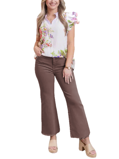 🤲 Women's High-Waisted Cropped Flare Pants 👖