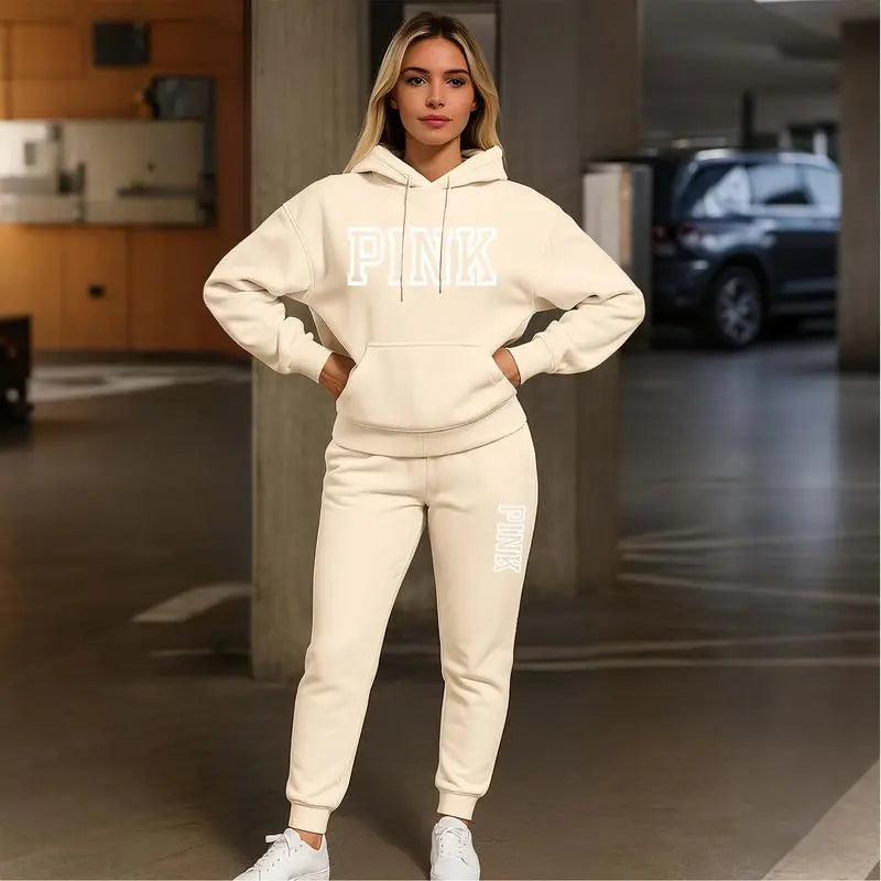 🤲Women's Casual Printed Hoodie & Drawstring Jogger Pants Set
