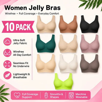 🤲Limited-Time Offer - Women Jelly Bras Wirefree Full Coverage No Underwire