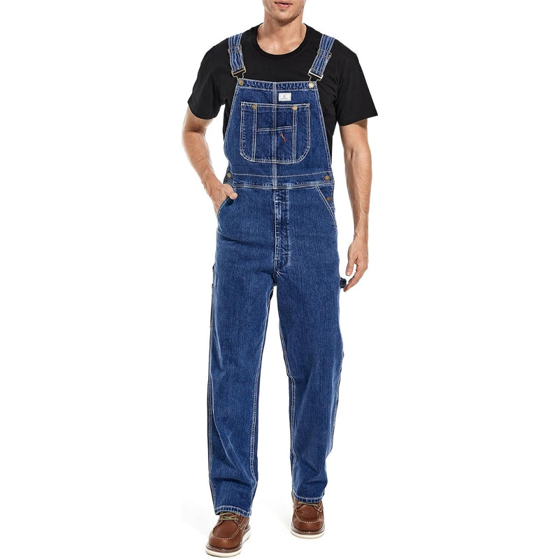 🤲Last Day Promotion🔥Men's Denim Bib Overalls,  Workwear with Adjustable Straps and Convenient Tool Pockets