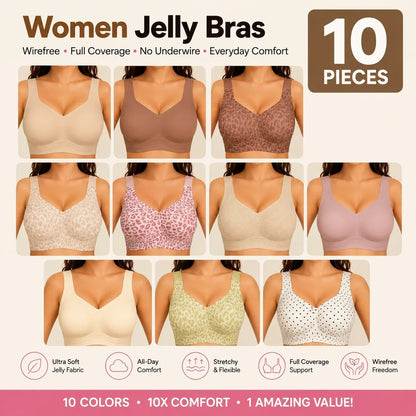 🤲Limited-Time Offer - Women Jelly Bras Wirefree Full Coverage No Underwire