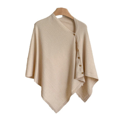 Women's Soft Wool-Blend Wrap Cardigan – Cozy Open-Front Shawl Sweater for Fall