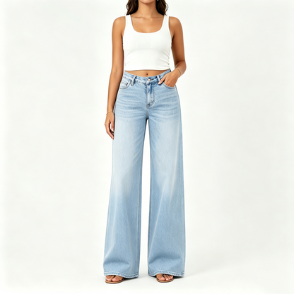 🤲Rise Baggy Stretchy Wide Leg Jeans