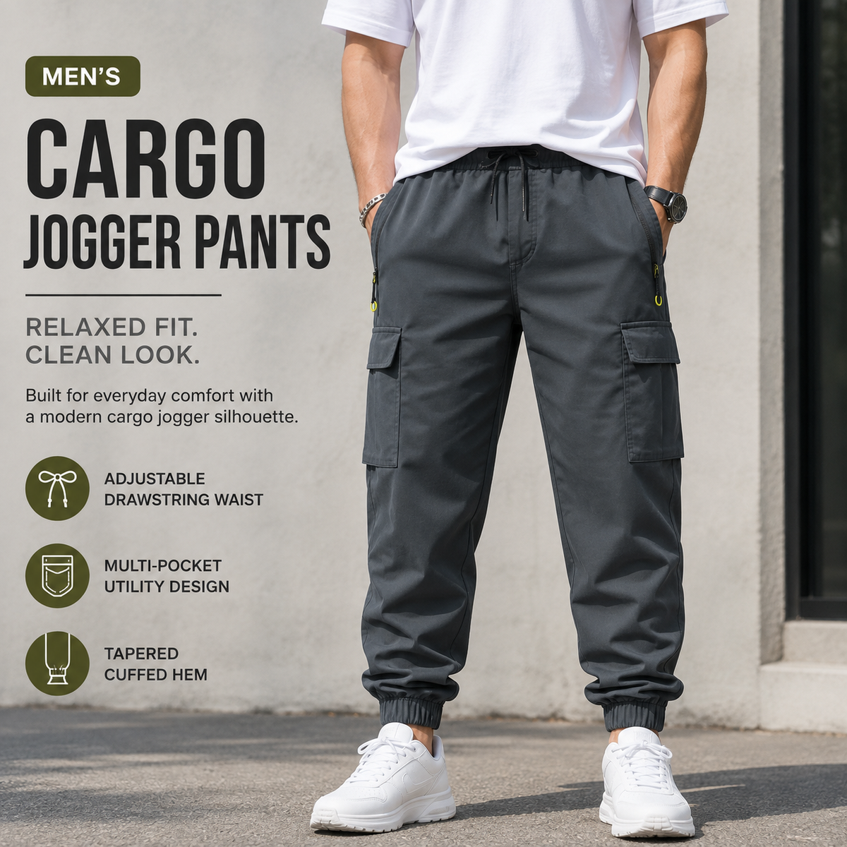 💚BESTSELLER | 8PCS $24.63 | Men’s Multi-Pocket Cargo Jogger Pants