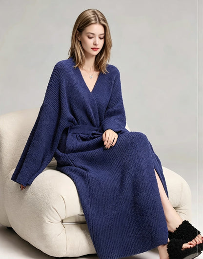 🌷Women's Thickened Thermal Lined Plush Bathrobe with Pockets - Oversized Casual Loungewear