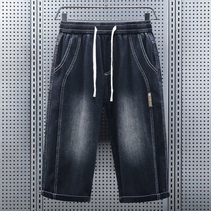 💚Men's Lightweight Denim Capri Shorts – Relaxed Fit Straight Leg Summer Jeans