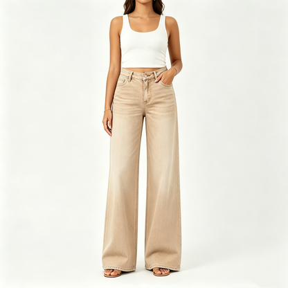 🤲Rise Baggy Stretchy Wide Leg Jeans