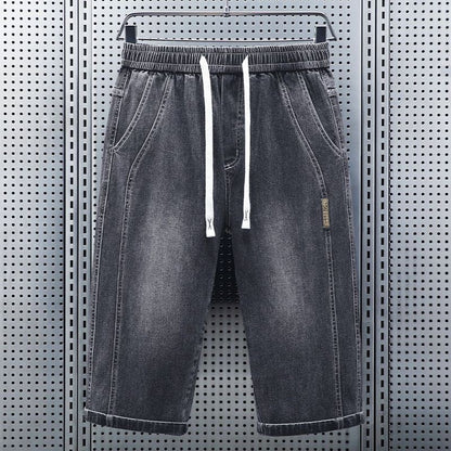 💚Men's Lightweight Denim Capri Shorts – Relaxed Fit Straight Leg Summer Jeans