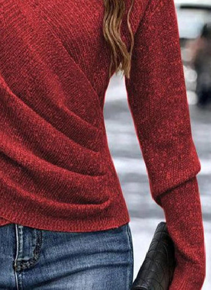 HVT Womens 2025 V Neck Sweater Criss Cross Pullover Long Sleeve Knit Casual Fall Tops