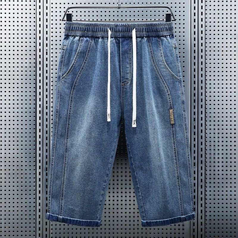 💚Men's Lightweight Denim Capri Shorts – Relaxed Fit Straight Leg Summer Jeans