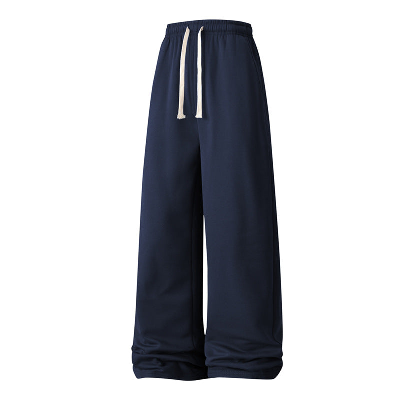 Men’s solid-color drawstring joggers-everyday wear.