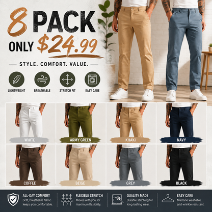 🤲FINAL SALE⚡Men's Golf Stretch Straight Pants