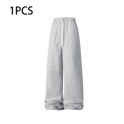 Men’s solid-color drawstring joggers-everyday wear.