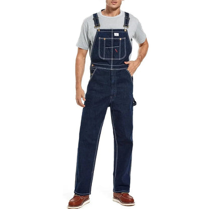 🤲Last Day Promotion🔥Men's Denim Bib Overalls,  Workwear with Adjustable Straps and Convenient Tool Pockets