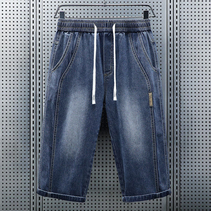 💚Men's Lightweight Denim Capri Shorts – Relaxed Fit Straight Leg Summer Jeans