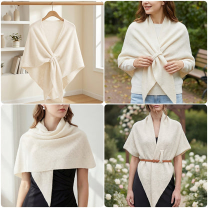 Wrapables Thick Wool Blend Triangle Winter Scarf Shawl for Women