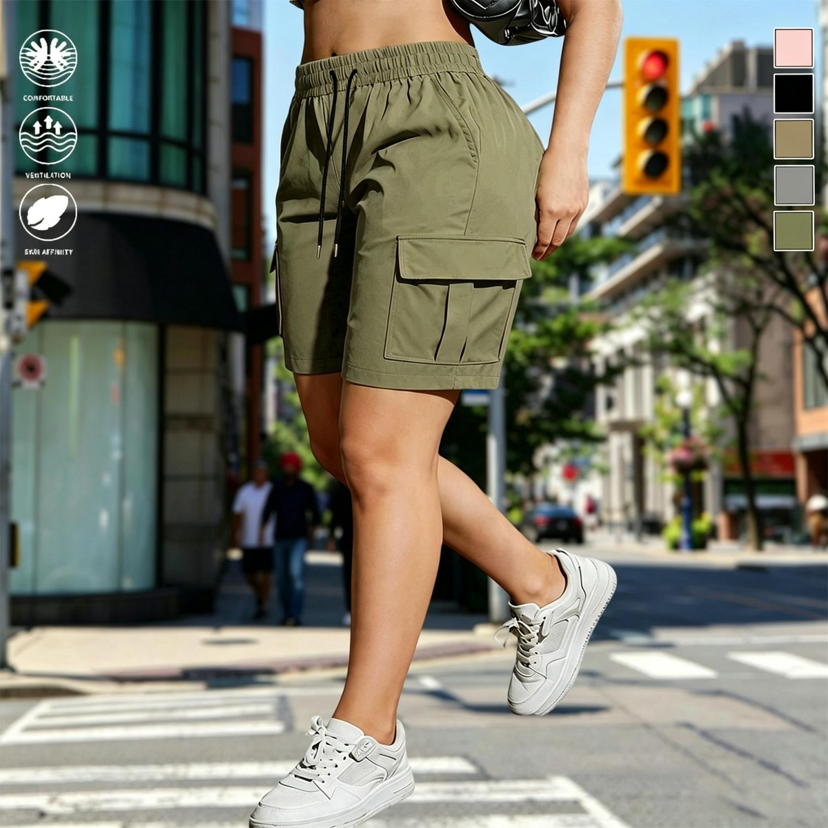 💚【LAST DAY SALE】Women’s outdoor cargo shorts—multi-pocket design