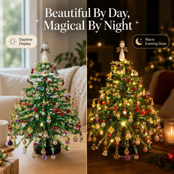 💚🎄✨ DIY Beaded Christmas Tree Kit – Create Your Own Sparkling Holiday Decoration