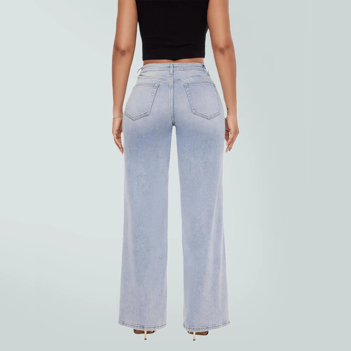 🤲Rise Baggy Stretchy Wide Leg Jeans