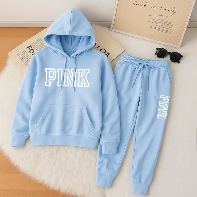 🤲Women's Casual Printed Hoodie & Drawstring Jogger Pants Set
