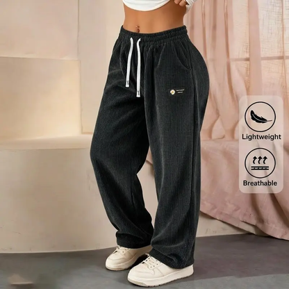 💚LAST DAY SALEWomen's Solid Straight Leg Corduroy Bottoms-100% Cotton