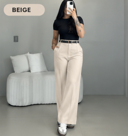 🤲LAST DAY SAVE 49% ⏰HIGH WAIST WIDE LEG PANTS-Free belt